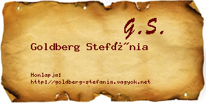 Goldberg Stefánia névjegykártya